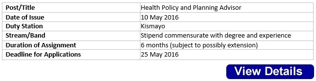 Job Vacancies - Ministry of Health