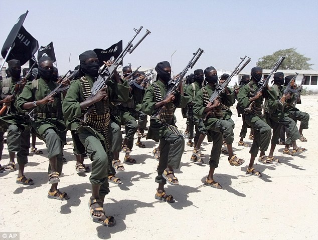 Hundreds of British troops are to be deployed to East Africa to help counter Islamist extremists, including jihadis from Al-Shabaab in Somalia (pictured above) and those operating in South Sudan