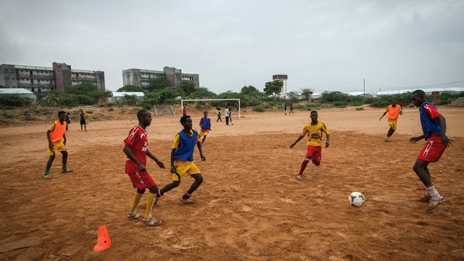 Increasing security in Somalia has allowed football to come back strong.	(EPA/Stuart Price)