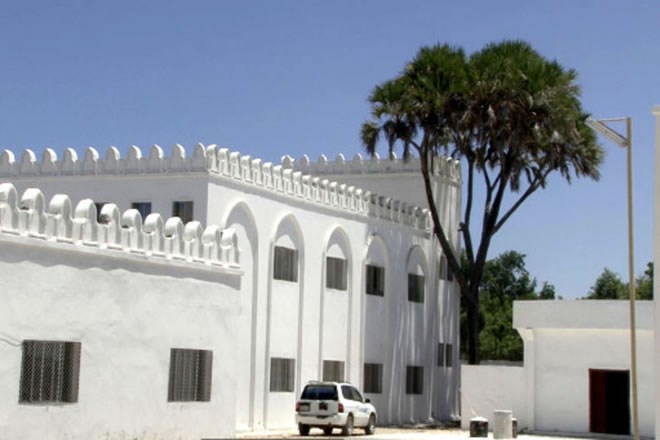 Newly reconstructed SNU building in Mogadishu's Hamar Weyne District. [Abdi Moalim/Sabahi]