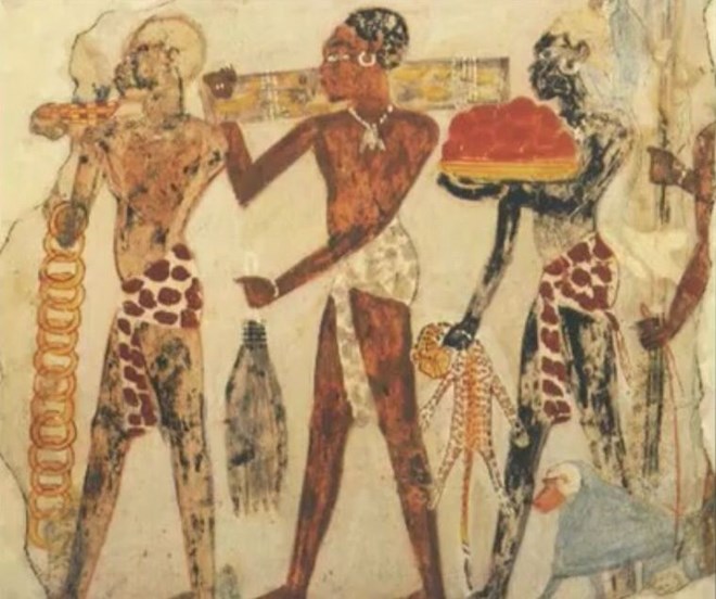 The-Egypto-Nubian-Chief-Nehesil leading his men to Punt