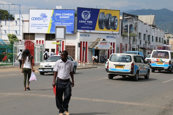 A Comesa summit billboard on a building in Bujumbura, Burundi on May 25, 2018. PHOTO | MOSES HAVYARIMANA