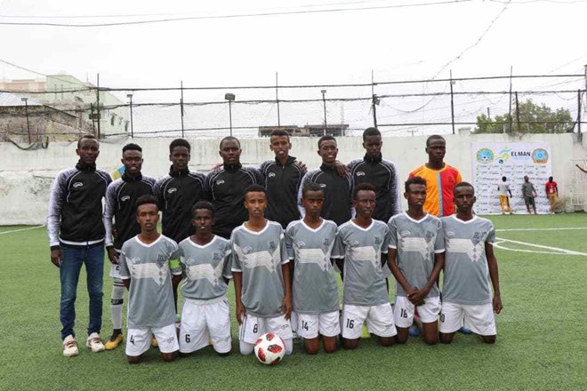 One of the teams taking part in the Elman U-16 tournament – Hilaac Sports Academy (Credit: Omar Muhammed)