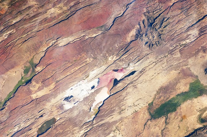 Astronauts aboard the International Space Station captured this photo in 2012 of the East African Rift Valley, a region where tectonic plates are peeling apart.NASA