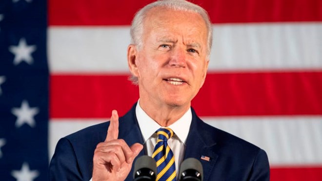 Democratic presidential candidate Joe Biden speaks about reopening the country during a speech in Darby, Pennsylvania, on June 17, 2020. Jim Watson | AFP | Getty Images