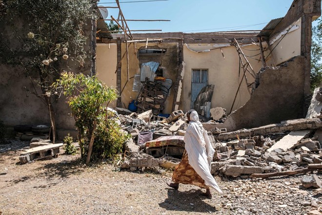 A damaged home after a confrontation with federally aligned forces in the city of Wukro, north of Mekelle.Credit...Eduardo Soteras/Agence France-Presse — Getty Images