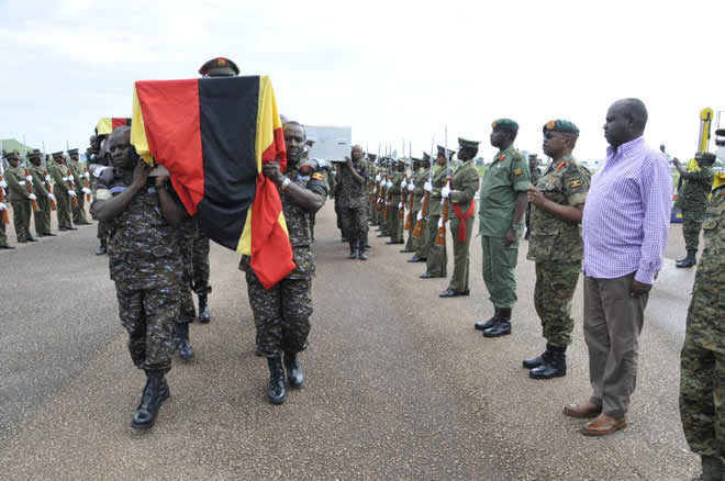 UPDF Soldiers Killed In Somalia Flown Back