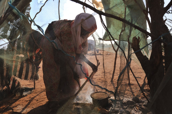 A prolonged drought in Somalia caused refugees to seek shelter in Dadaab in 2011.