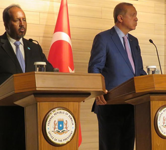 President Mohamoud and President Erdogan. PHOTO | ABDULKADIR KHALIF