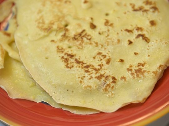 Malawah, also known as malawax and pronounced mal-a-wa-ha, is a slightly sweet crepe eaten during the breaking of the Ramadan fast at the home of Waite Park resident Katra Hethar. (Photo: Kimm Anderson, kanderson@stcloudtimes.com)