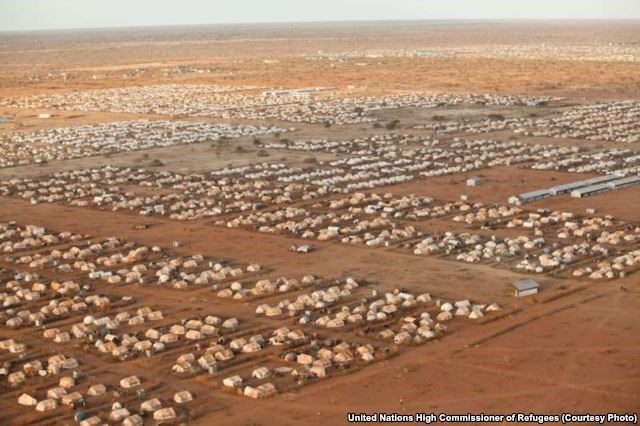 FILE - An image of the world's largest refugee camp, Dadaab, in northeastern Kenya, in 2012.