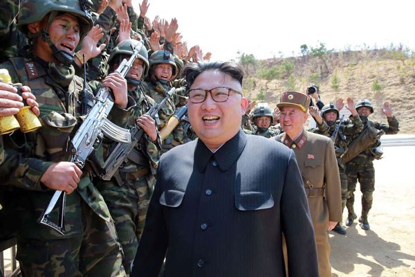 North Korean leader Kim Jong-Un on April 15, 2017 oversaw a special forces commando operation as tensions soar with Washington over Pyongyang's nuclear programme. PHOTO | AFP