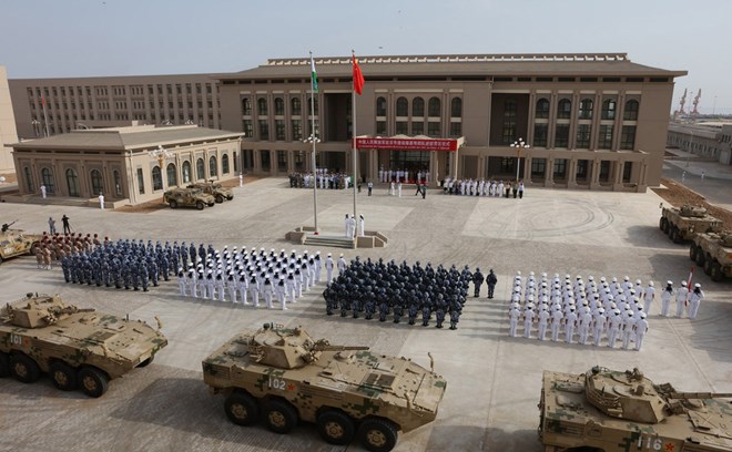 China recently deployed troops to its first overseas naval base in Djibouti.