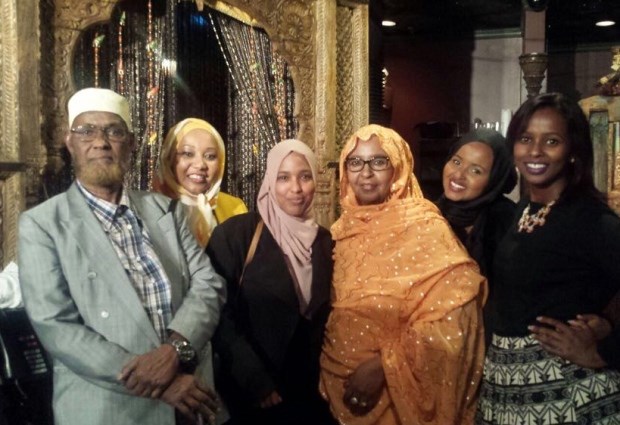 Sheikh Osman Barre with his wife and daughters including, Saida Barre (second from right). (Supplied)