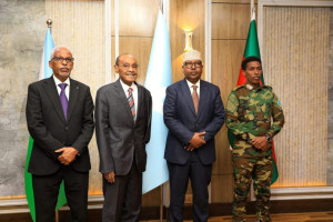 Somali, Djiboutian Defense Ministers hold talks in Mogadishu